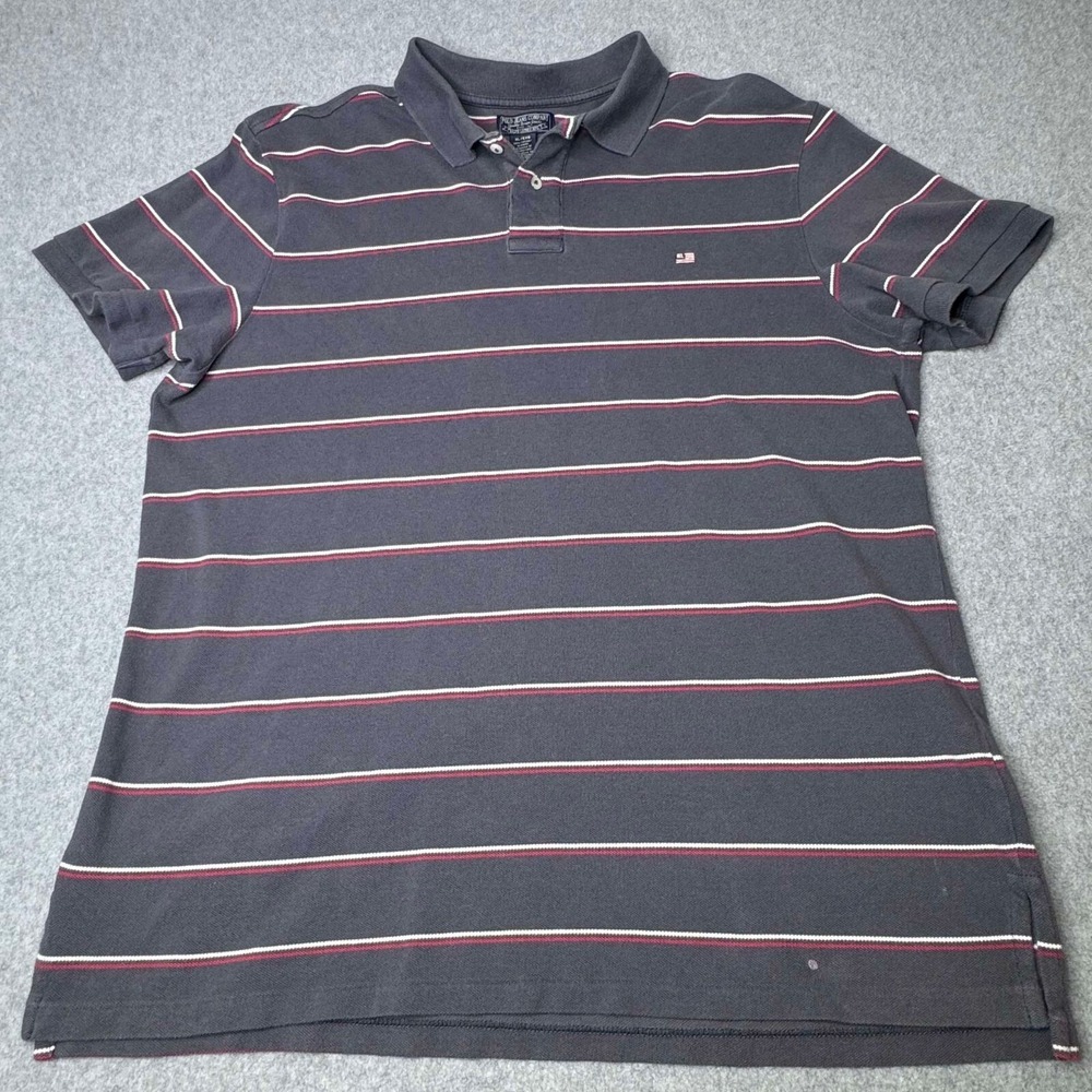 VTG Ralph Lauren Polo Jeans Co Polo Shirt Men's XL American‎ Flag Embroidered